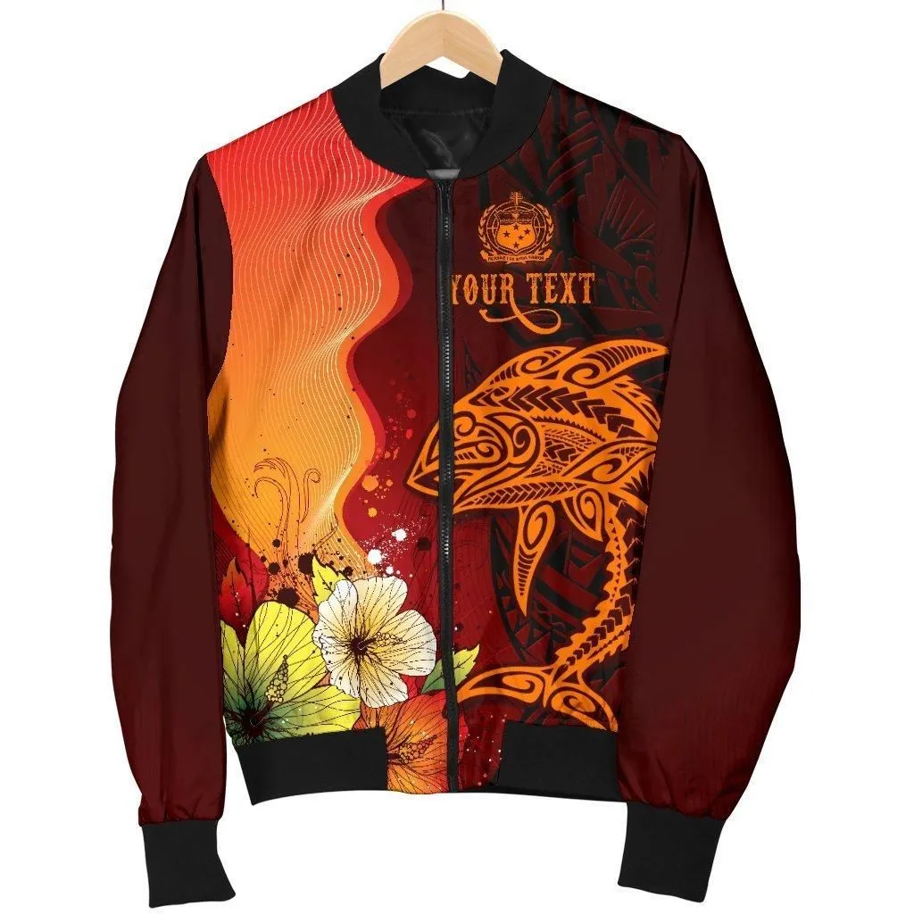 Samoa Custom Personalised Mens Bomber Jacket - Tribal Tuna Fish