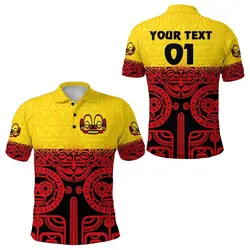 (Custom Personalised) Marquesas Islands Polo Shirt Marquesan Tattoo Special Style - Gradient Red LT8