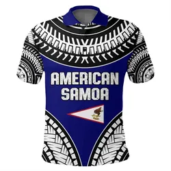 Wonder Print Shop Polo Shirt - American Samoa Tattoo Chief Polo Shirt LT10