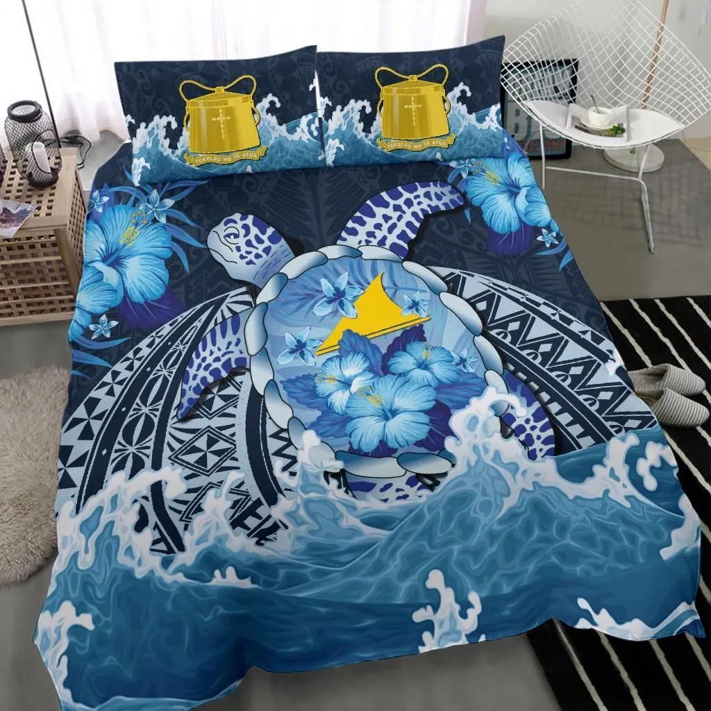 Tokelau Polynesiansea Turtle Hibiscus K Bedding Set Camlikh