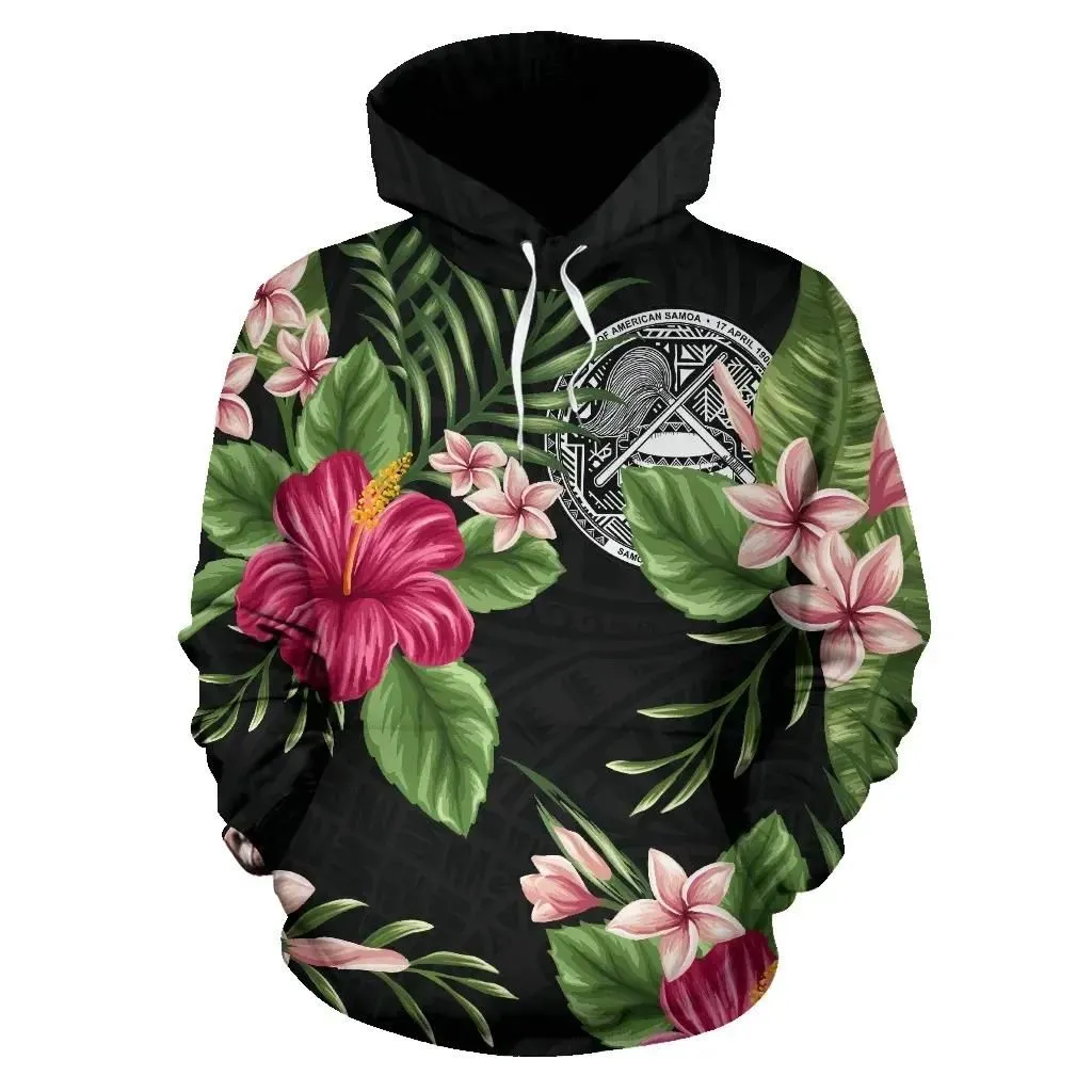 Alohawaii Clothing - Hoodie American Samoa Coat Of Arms Hibiscus TH5