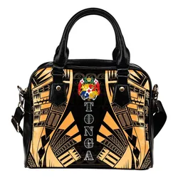 Tonga Shoulder Handbag - Polynesian Tattoo Gold