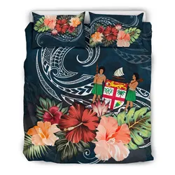 FamilyGater Bedding Set - Cover and Pillow Cases Fiji Hibiscus PolyFamilyGater Coat Of Arms Duvet Cover TH5