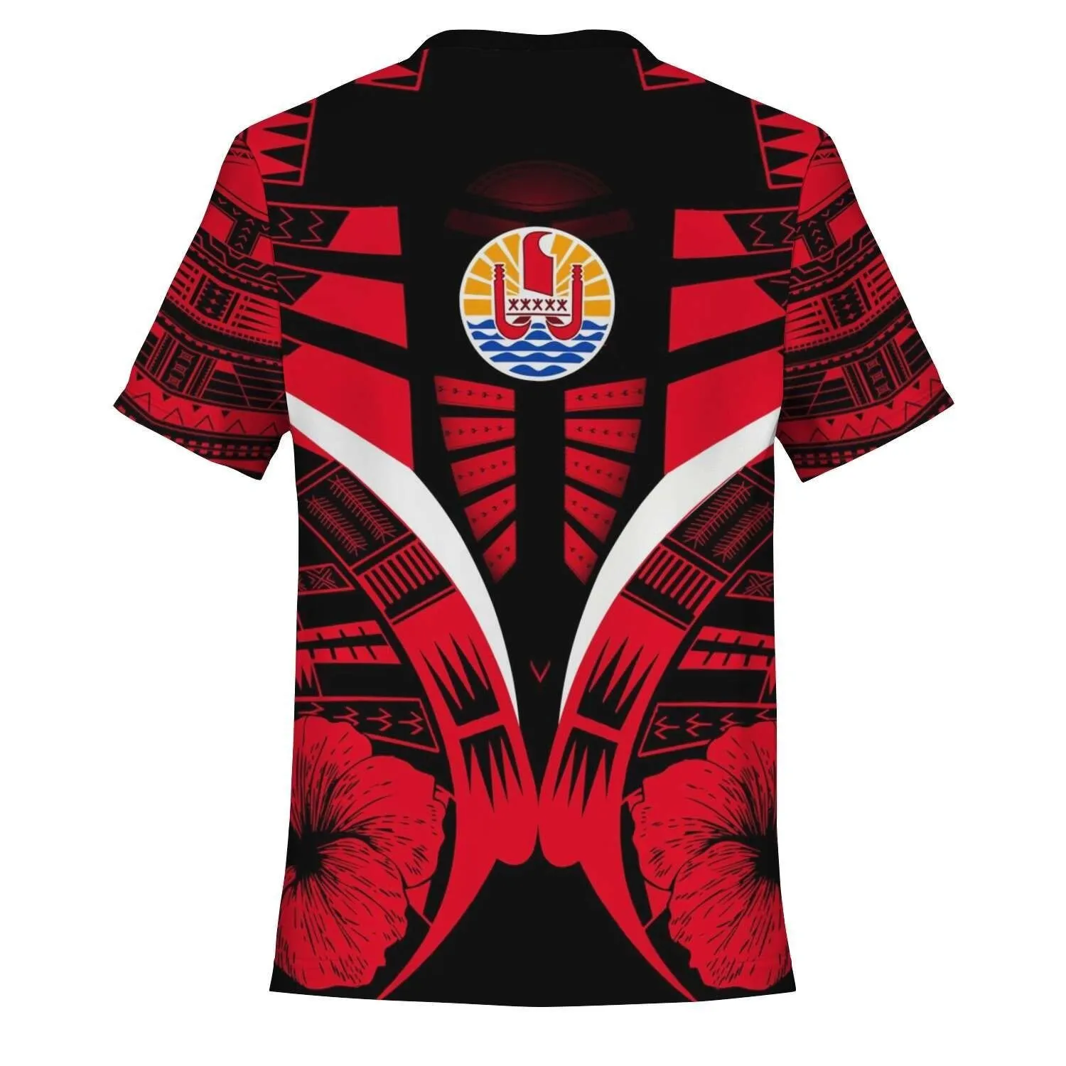 Tahiti Tattoo T Shirt Hibiscus K7