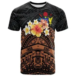 Cook Islands Custom Personalised T shirt - Tribal Pattern Hibiscus