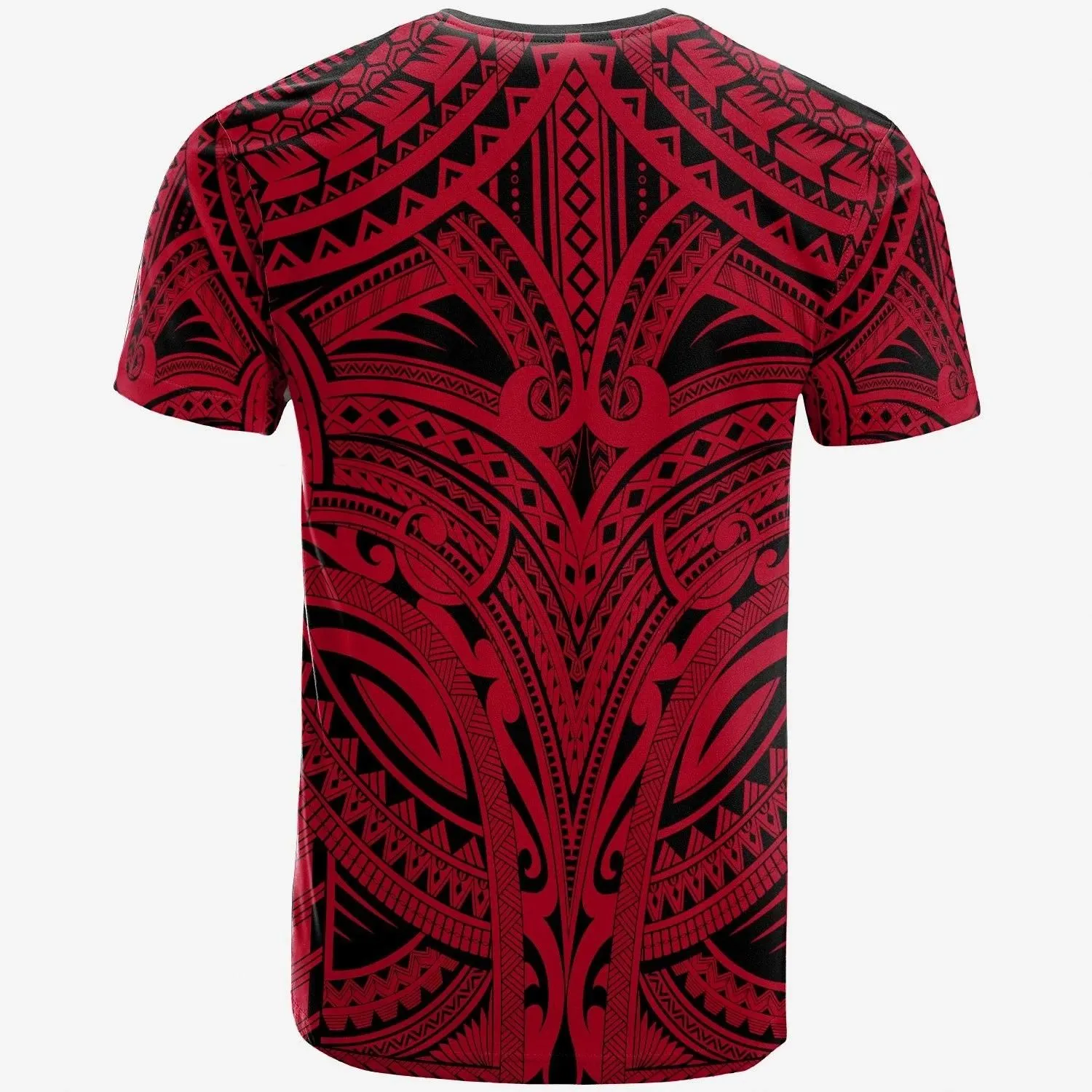 Samoa Premium T-Shirt - Samoa Coat Of Arms Tattoo (Red)- BN17