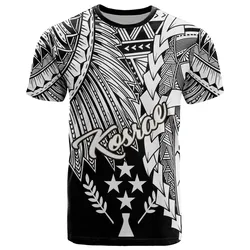 Kosrae Micronesia T Shirt - Tribal Wave Tattoo White