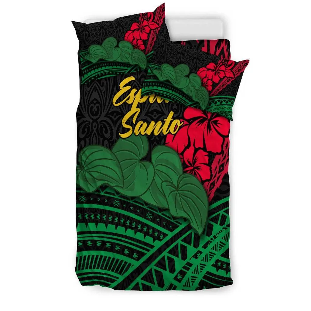 Vanuatu Espiritu Santo Bedding Set - Kava With Hibiscus - LT12
