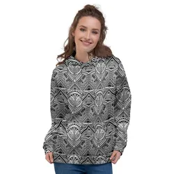 Tattoo Polynesian Tribal Print Pattern Womens Hoodie