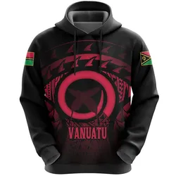 Vanuatu Turtle Hibiscus Pullover Hoodie (Red) A02