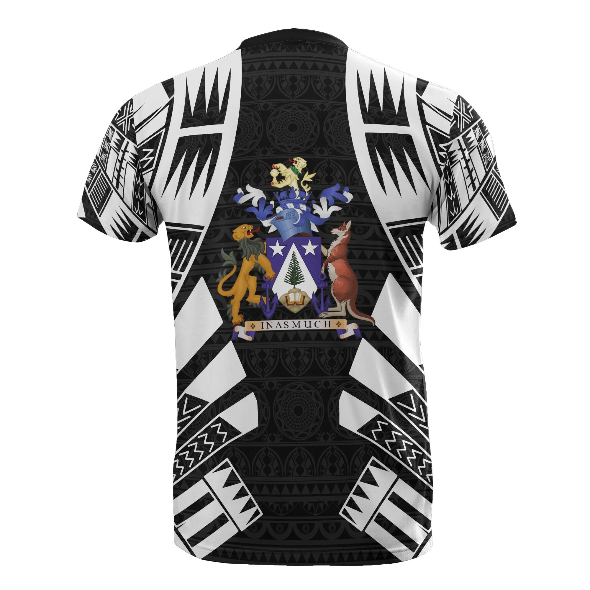 Norfolk Island T shirt - Norfolk Island Coat Of Arms Polynesian Tattoo Style