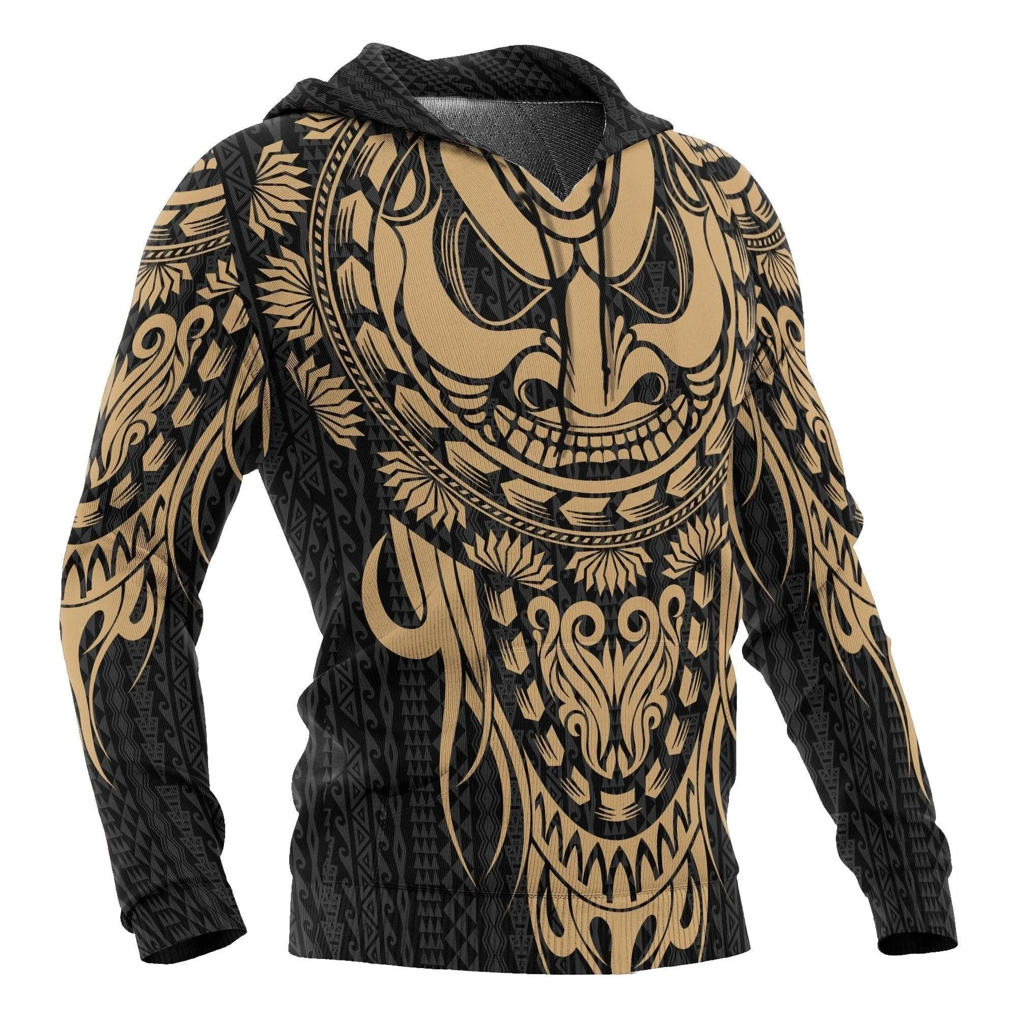 Polynesian Hoodie - Tattoo Tiki Gold