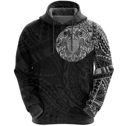 Alohawaii Clothing - Hoodie Turtle Tattoo Polynesian - Gray A7