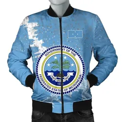 Alohawaii Jacket - Bomber Jacket Federated States of Micronesia Christmas Coat Of Arms X Style J78