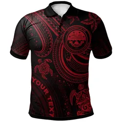 Federated States of Micronesia Custom Personalised Polo Shirt - Coat Of Arm with Red Turtle