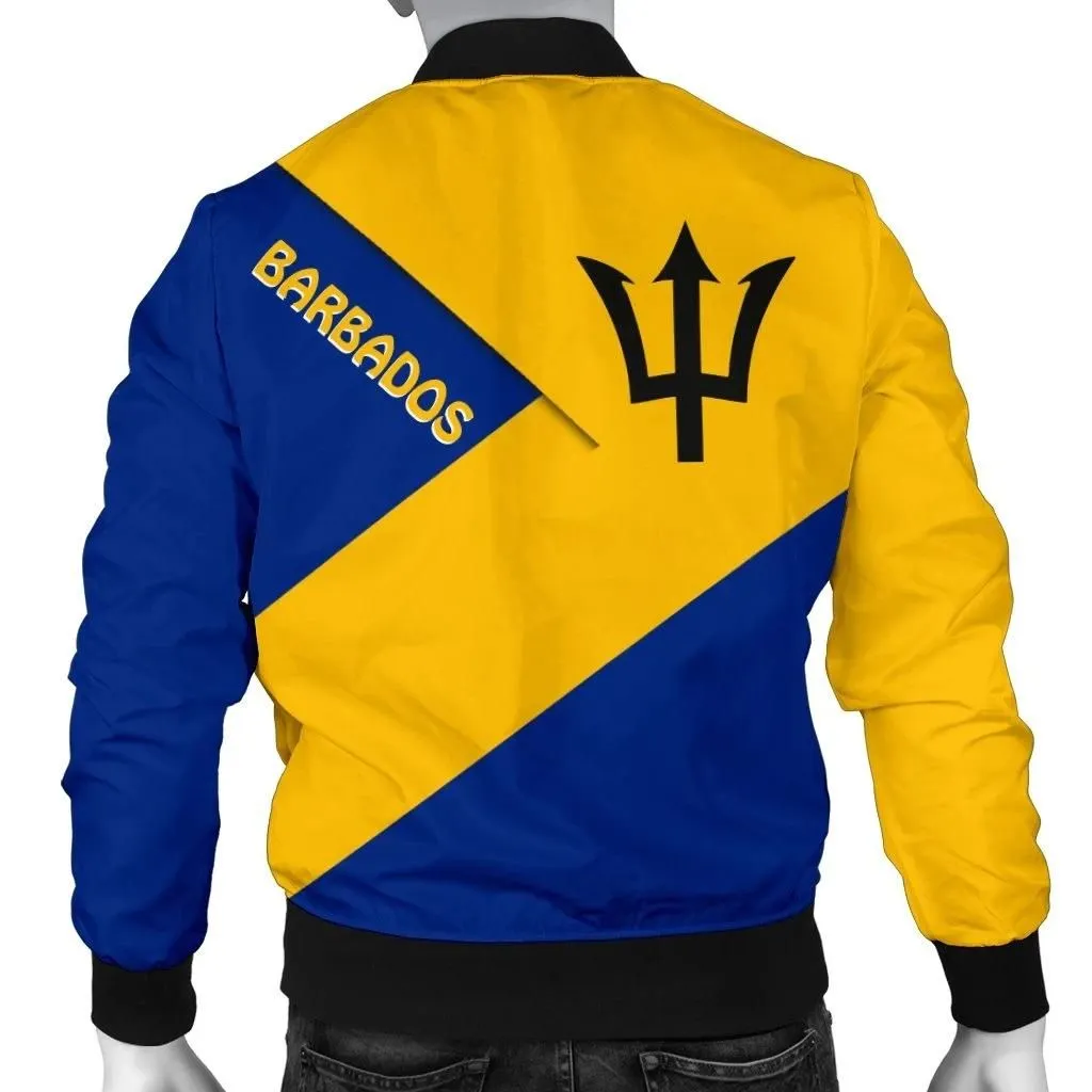 Barbados Men's Bomber Jacket - Barbados Flag Style -BN25