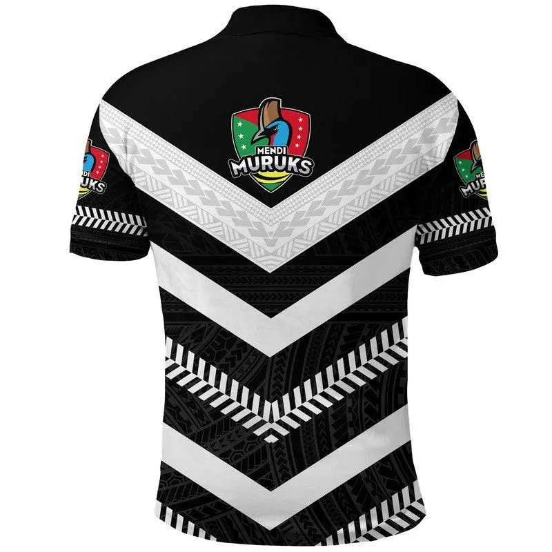 Papua New Guinea PRK Mendi Muruks Polo Shirt Rugby Polynesian - Black NO.1 LT8