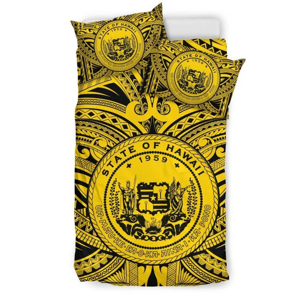 Hawaii Bedding Sets - Polynesian Tattoo & Hawaii Coat of Arm