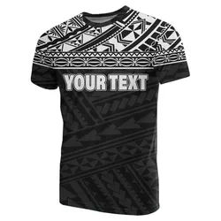 Polynesian All Over Custom Personalised T shirt - Polynesian Tattoo Style Black