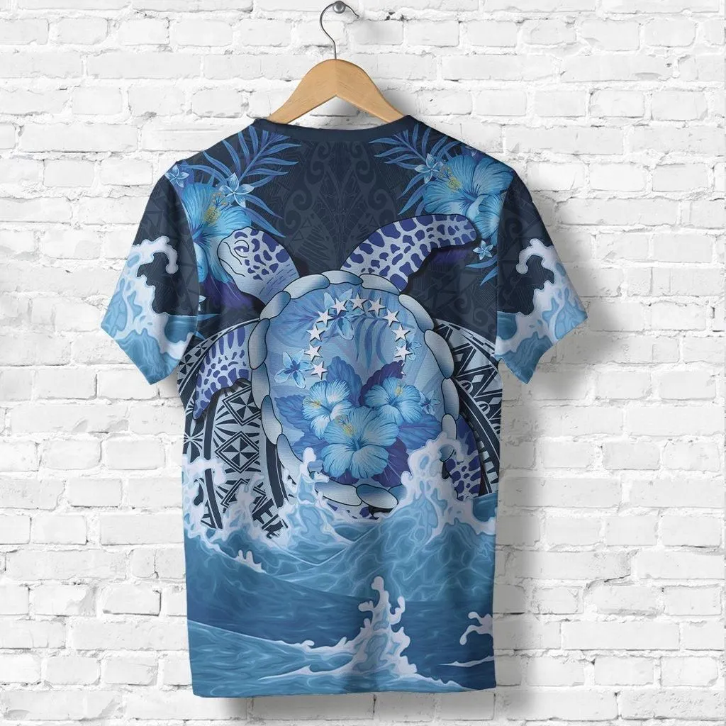 Cook Islands Polynesian Sea Turtle Hibiscus T shirt