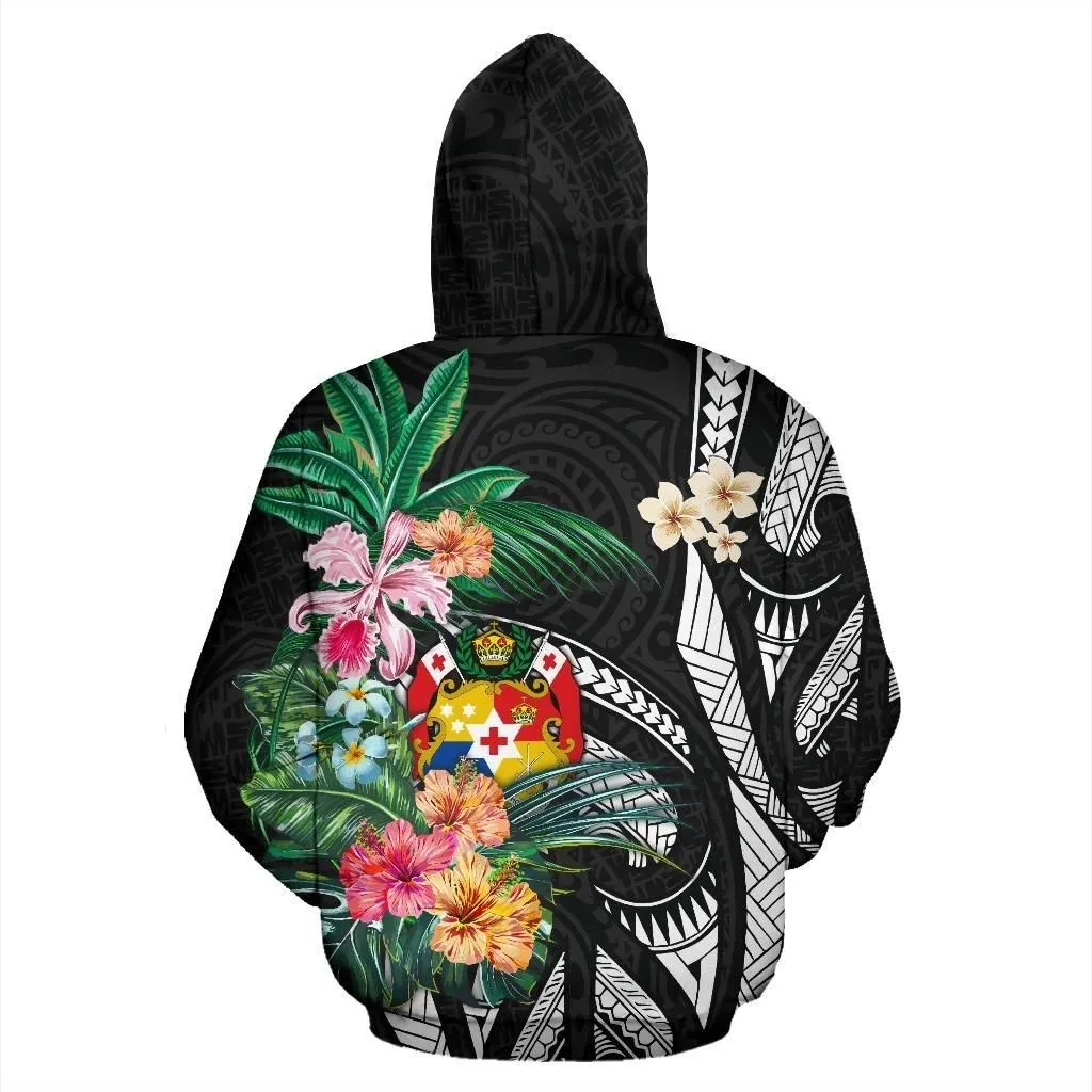 Alohawaii Clothing - Hoodie Tonga Coat Of Arms Polynesian With Hibiscus Th5