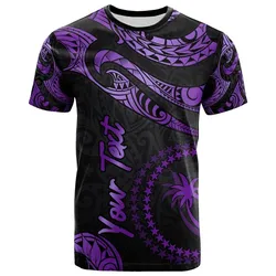 Chuuk Micronesia Custom Personalised T Shirt - Poly Tattoo Purple Version