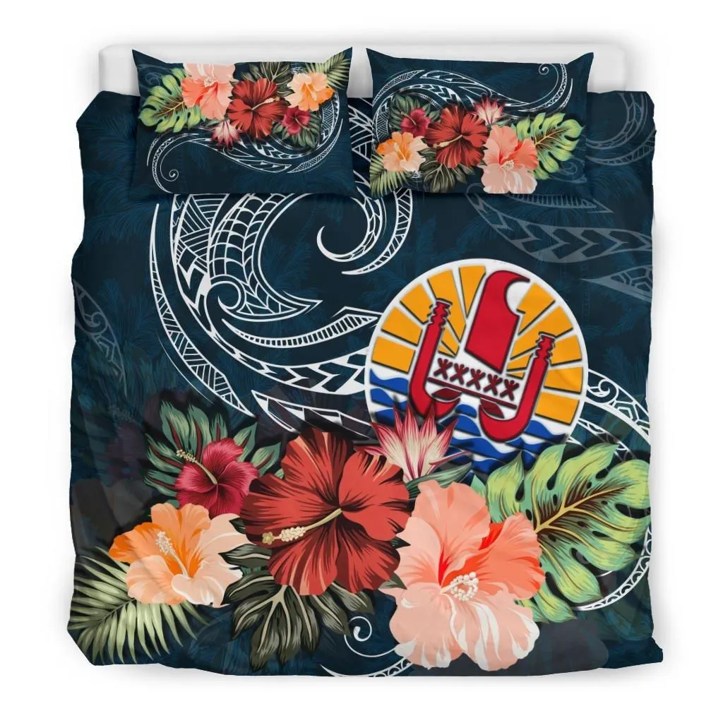 Alohawaii Bedding Set - Cover and Pillow Cases Tahiti Tahitian Hibiscus PolyAlohawaii Coat Of Arms Duvet Cover TH5