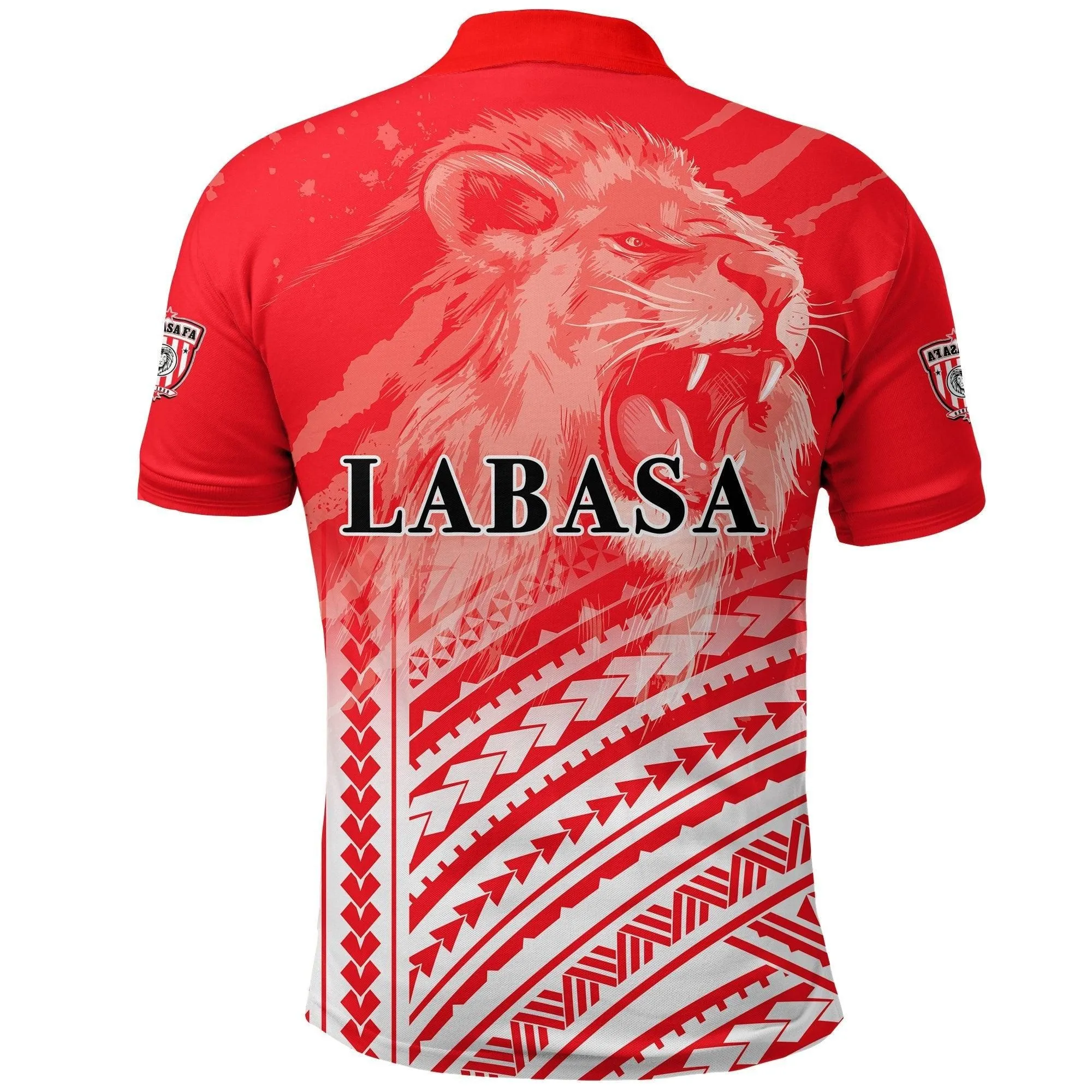 LABASA Football Polo Shirt Strong Lion Of Fiji LT13