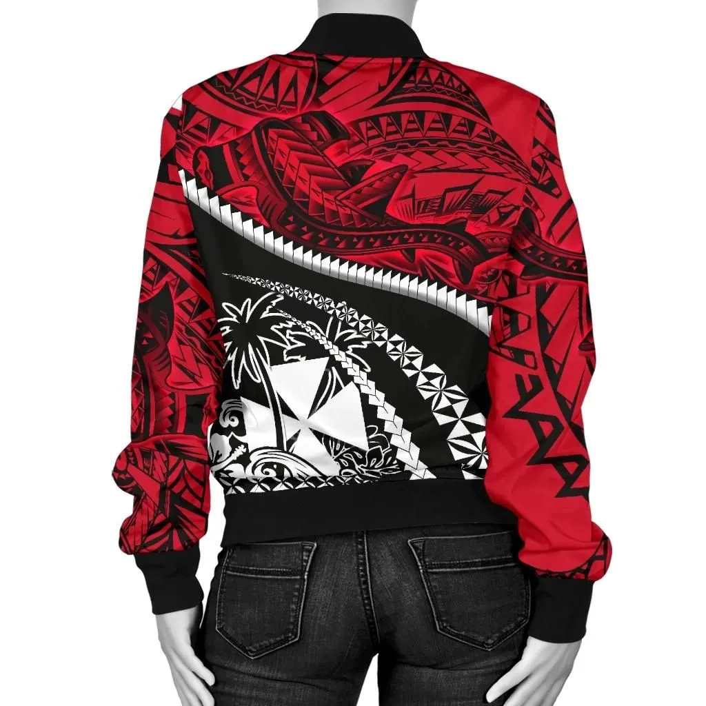 FamilyGater Jacket - Bomber Jacket Wallis and Futuna Tapa Polynesian Shark Tattoo K4
