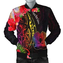 Papua New Guinea Mens Bomber Jacket - Tropical Hippie Style