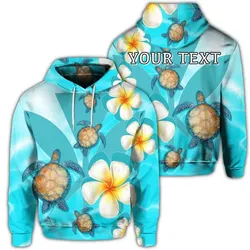 Alohawaii Hoodie - (Personalised) Hawaii Turtle Plumeria Kanaka Ocean Hoodie - AH - J4R