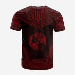 Tonga Custom Personalised T shirt - Tonga Coat Of Arms Polynesian Chief Tattoo Red Version