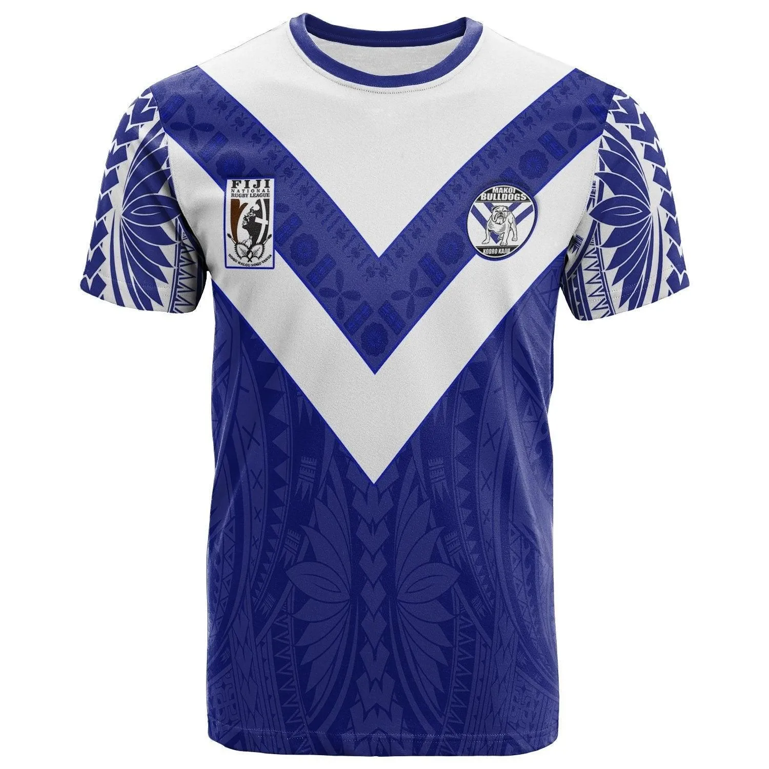 (Custom Personalised) Makoi Bulldogs T Shirt Forever Fiji Rugby - Custom Text and Number LT13