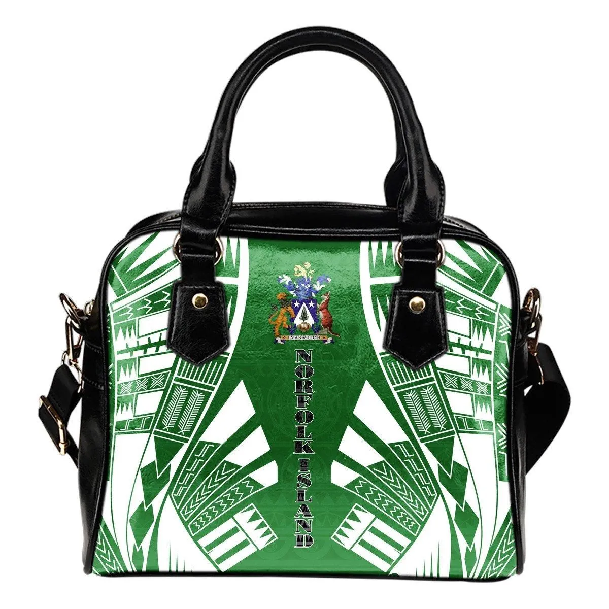 Norfolk Island Shoulder Handbag - Polynesian Tattoo Flag