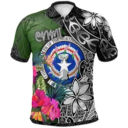 Northern Mariana Islands Polo Shirt - Turtle Plumeria Banana Leaf - BN11
