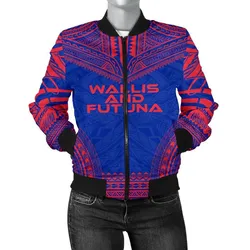 Wallis And Futuna Flag Polynesian Chief Women'S Bomber Jacket - Bn10