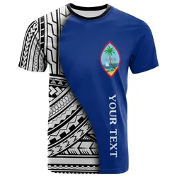 Guam Custom Personalised T shirt - Coat Of Arm and Polynesian Patterns