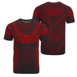 Hawaiian Kanaka Map Football Jersey T-Shirt - Grey And Red - Roger Style - AH
