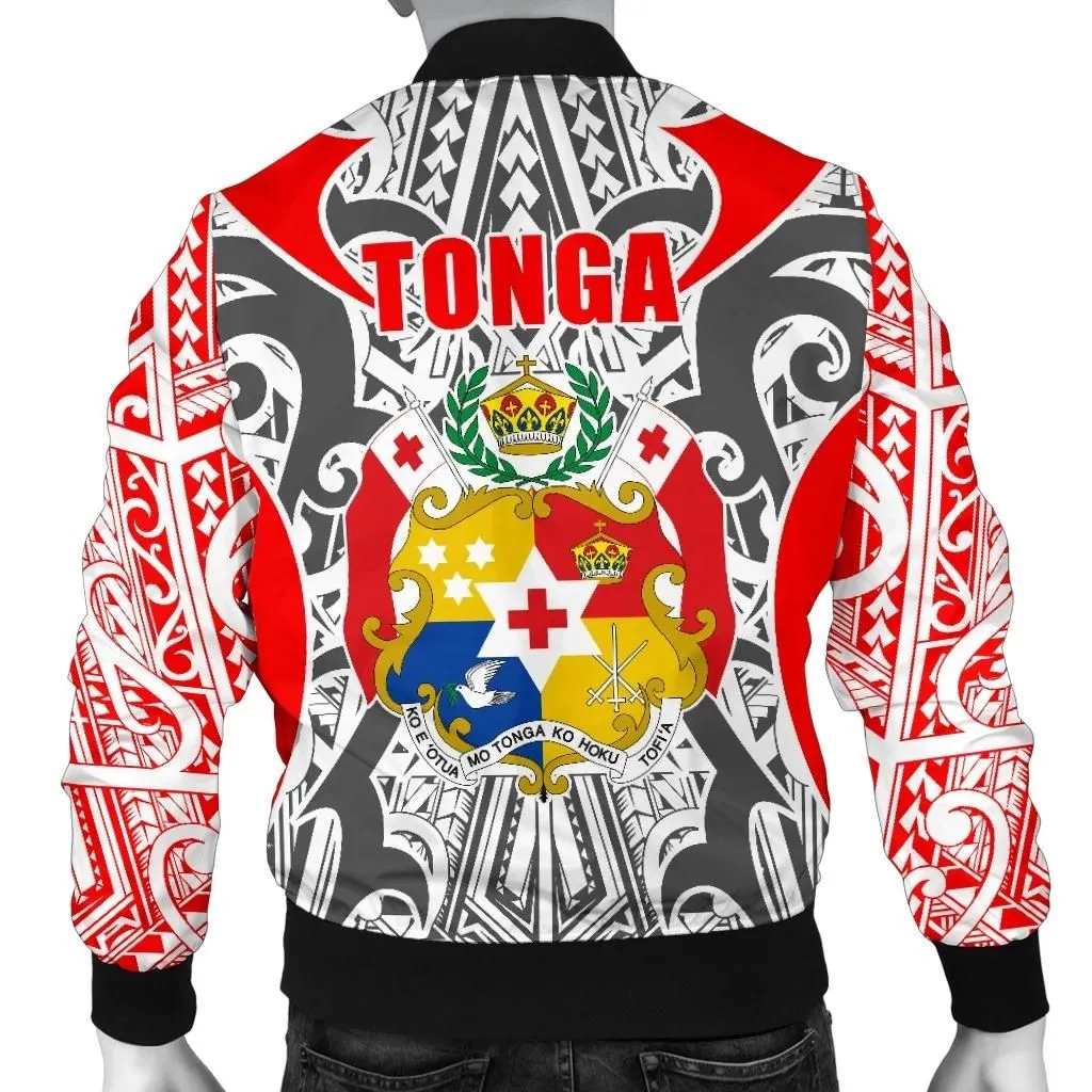 FamilyGaterJacket - Bomber Jacket Tonga Kingdom of Tonga White Ver J0