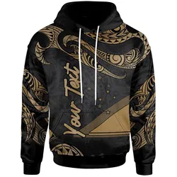 Tokelau Polynesian Custom Personalised Hoodie - Poly Tattoo Gold Version