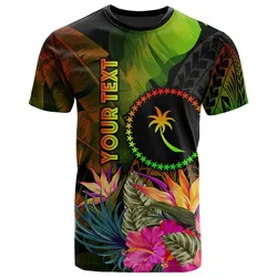 Chuuk Polynesian Personalised T-Shirt -  Hibiscus and Banana Leaves - BN15