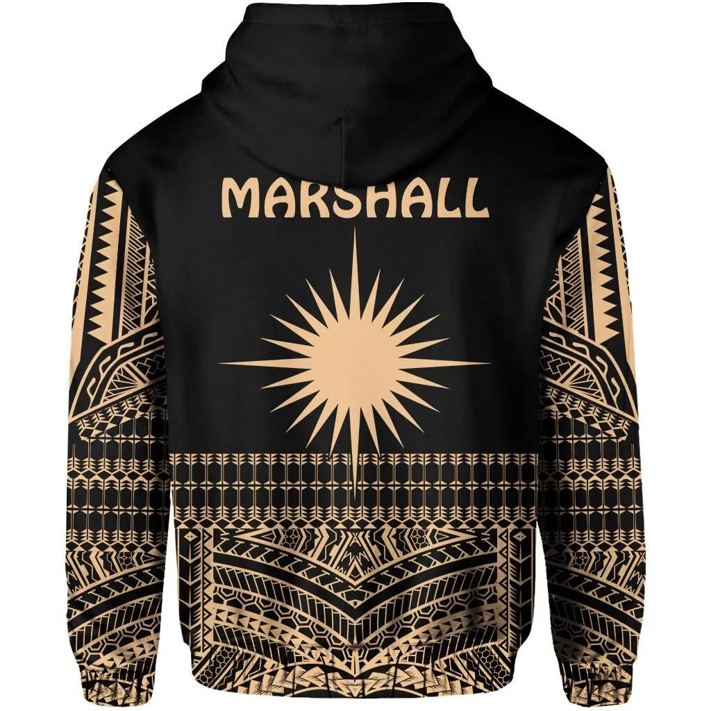 Marshall Islands Hoodie Best Tattoo Version Golden LT13