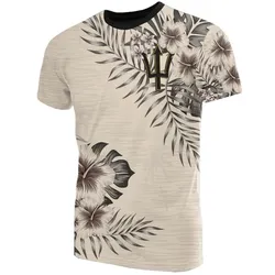 Barbados T-Shirt The Beige Hibiscus\b No A7