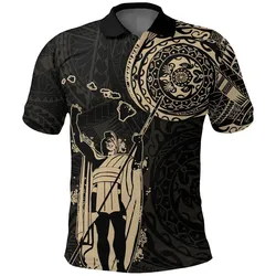 Alohawaii Shirt - Polo Shirt Hawaii King Kanaka Maoli - Tattoo Style A7