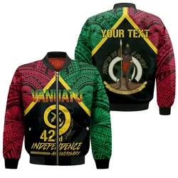 Personalised Vanuatu Bomber Jacket 42nd Independence Anniversary LT7