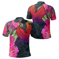 Alohawaii Shirt - Hawaii Polynesian Hibiscus Shark Polo Shirt - AH - Rock Style - J5