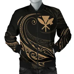 Kanaka Polynesian Men√¢‚Ç¨‚Ñ¢s Bomber Jacket - Gold - Frida Style - AH J9
