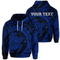 Alohawaii Hoodie - (Personalised) Hawaiian Kanaka Honu Map Hibiscus Globular Polynesian Blue Hoodie - AH - JR