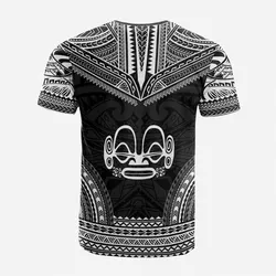 Marquesas Islands Custom Personalised T Shirt - Marquesas Islands Tiki Face Polynesian Chief Tattoo Black Version