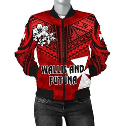 Wallis and Futuna Rugby Womens Bomber Jacket Sporty Vibes